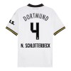 Original Trikotsatz Borussia Dortmund N. Schlotterbeck 4 Ausweichtrikot 2024-25 Für Kinder